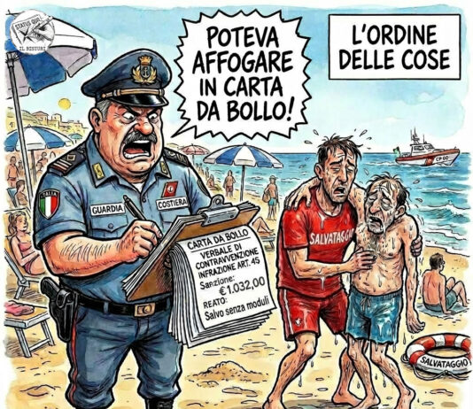 burocrazia balneare: bagnino salva turista e subisce multa esemplare burocrazia balneare - satira su bagnino