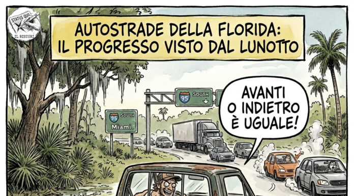 surreale viabilità quantistica: la retromarcia come traguardo evolutivo viabilità quantistica - satira su l'automobilista relativista