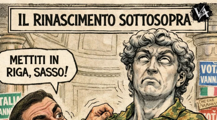 tragedia a firenze: il david di michelangelo declassato a mascotte di vannacci david di michelangelo vannacci - satira su roberto vannacci