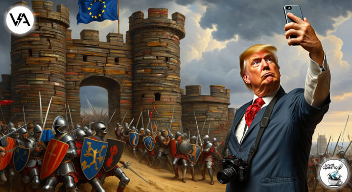 L'Unione Europea difende eroicamente il cinema europeo da un Donald Trump distratto.