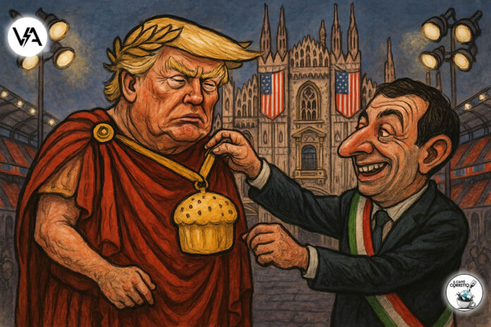 Satira sulla candidatura di Donald Trump all'Ambrogino d'oro di Milano