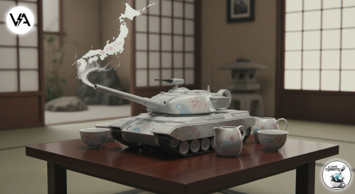 Una teiera a forma di carro armato simboleggia la politica conservatrice di Sanae Takaichi, prima premier donna del Giappone.