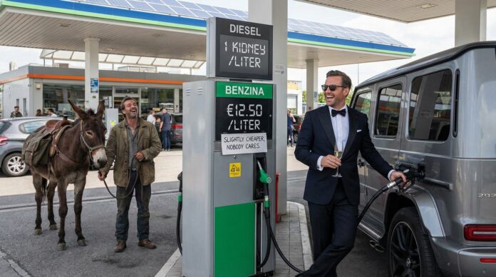 Aumento Diesel 2026 vignetta satirica