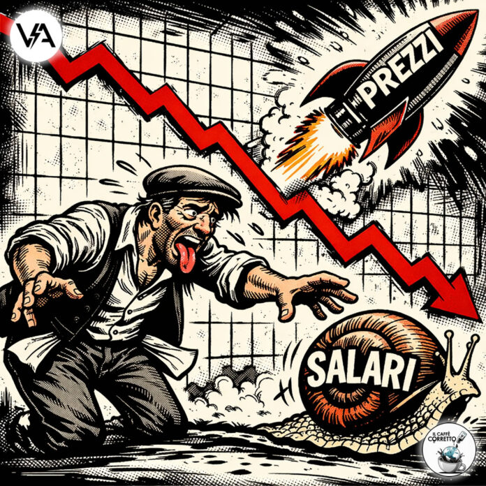 Stipendi Italiani Fermi Caricatura Satira