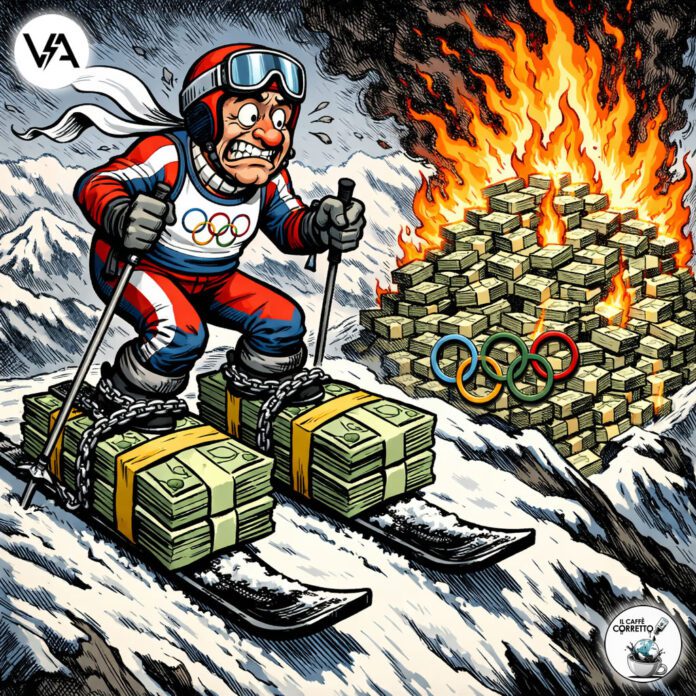 Slogan Cortina 2026 Satira