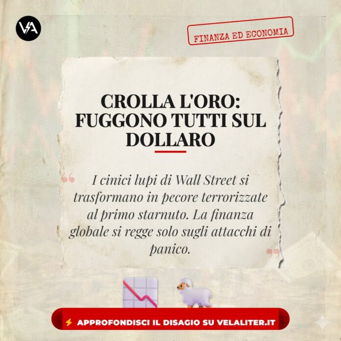 Crollo oro: la codardia dei mercati