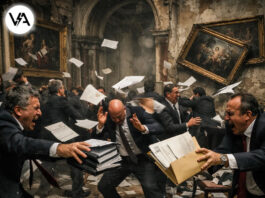 scandalo biennale arte: lo spettacolare litigio del ministero scandalo biennale arte burocrazia satira