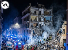 autentico disastro per il crollo di una palazzina a roma crollo palazzina roma macerie