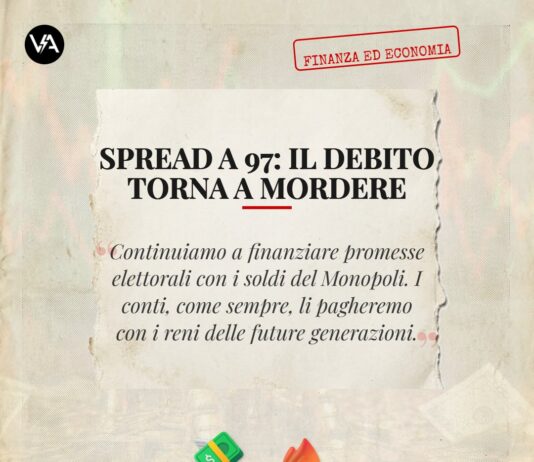 spread btp-bund: balzo a 97 punti per le tensioni globali balzo dello spread: l'italia trema