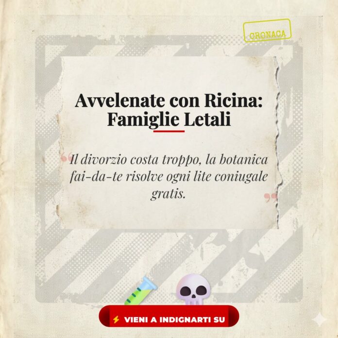 Avvelenamento da ricina a Campobasso