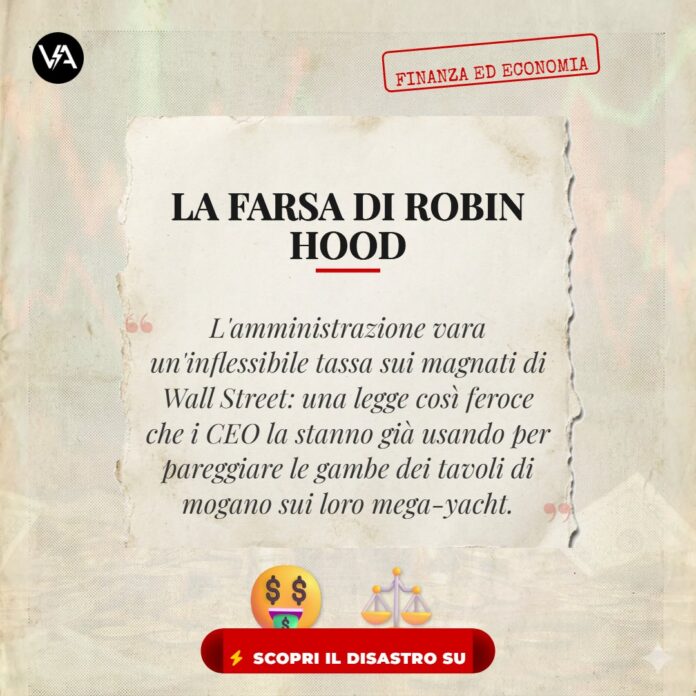 Stati Uniti introducono la tassa sui milionari flash news satira