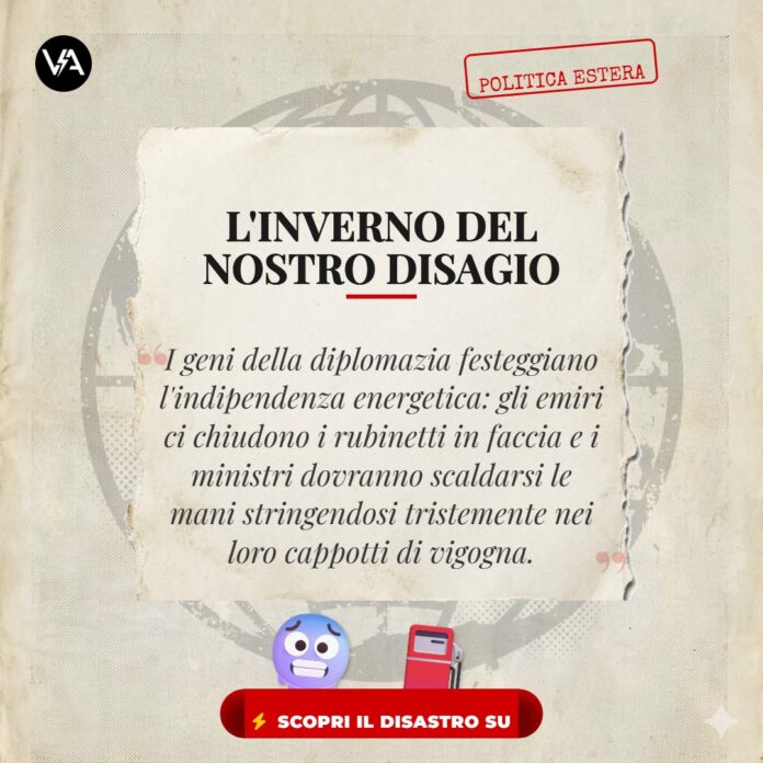 Il Qatar ferma il gas verso l'Italia flash news satira