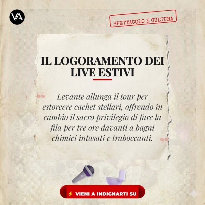 Levante Date Tour Estivo - Immagine Satirica