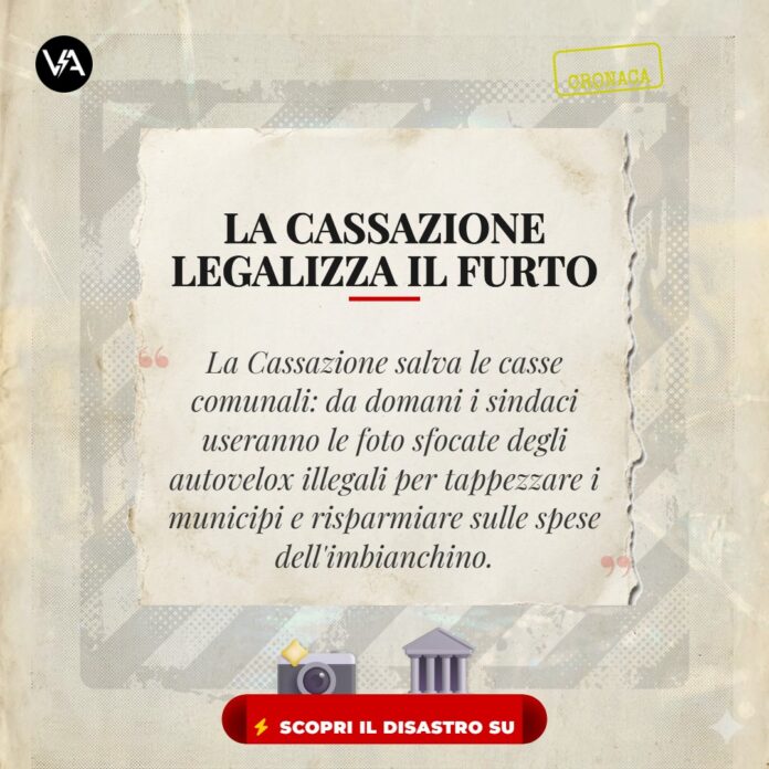 Cassazione Multa Autovelox Tarato - Immagine Satirica