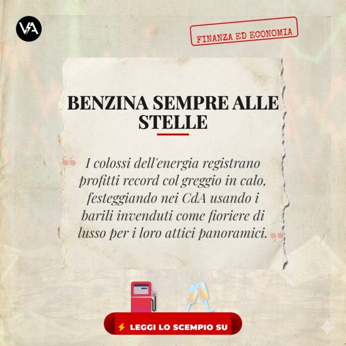Petrolio Crollo Quotazioni Brent WTI - Immagine Satirica