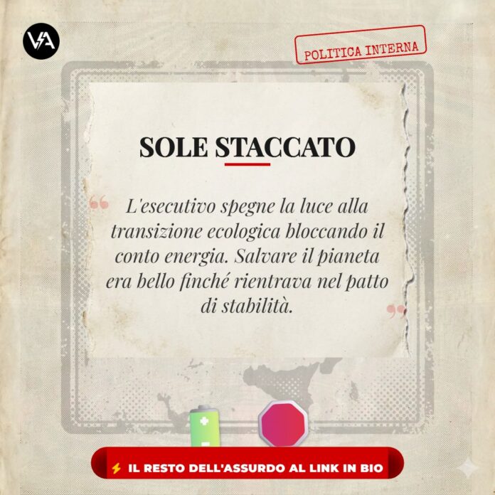 Governo Blocco Conto Energia Satira