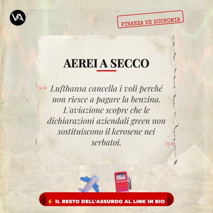 Lufthansa Voli Caro Carburante Satira