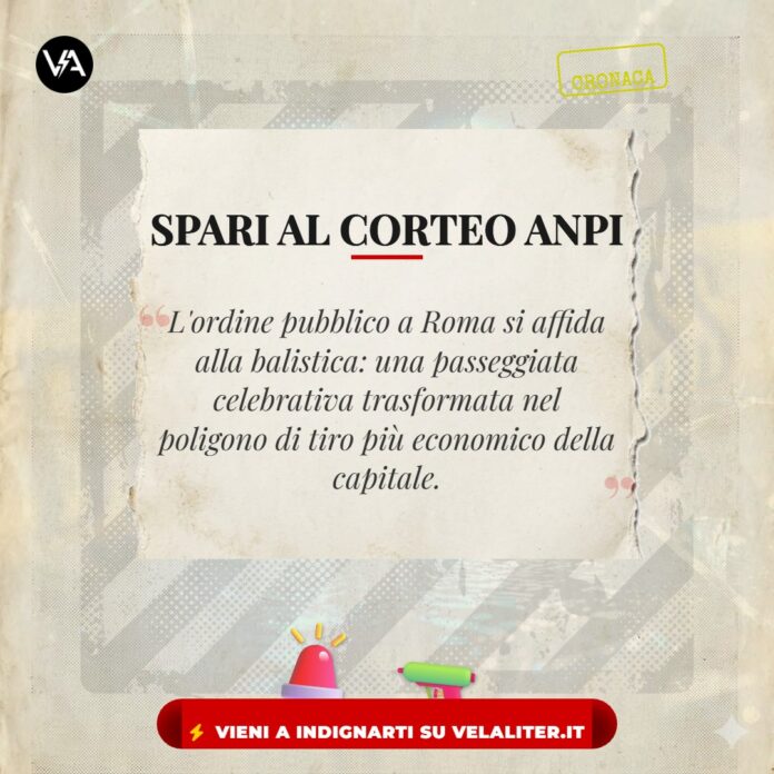 Spari tra i manifestanti al corteo ANPI a Roma.