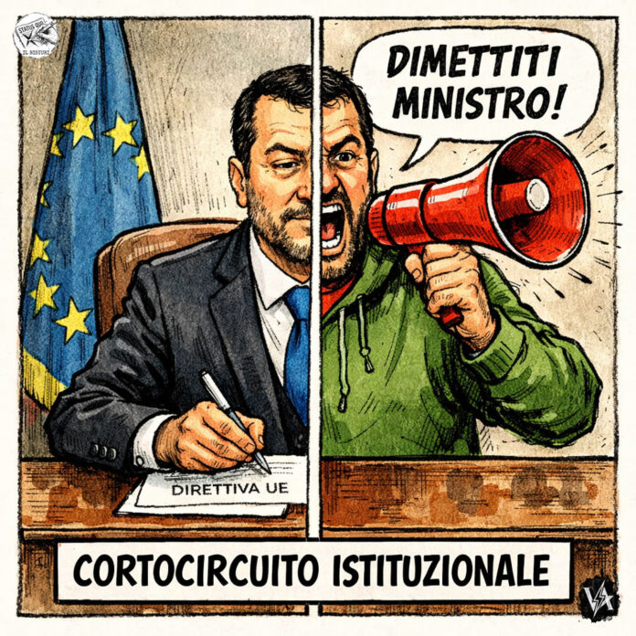 Protesta di Salvini - Satira su Matteo Salvini