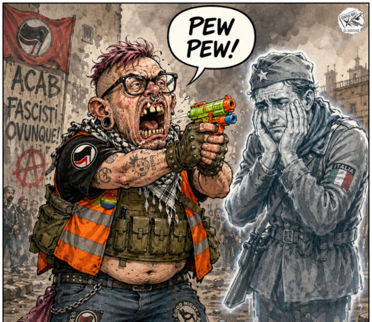 tragica disfatta: i cortei del 25 aprile declassati a torneo di softair cortei del 25 aprile - satira su manifestanti urbani