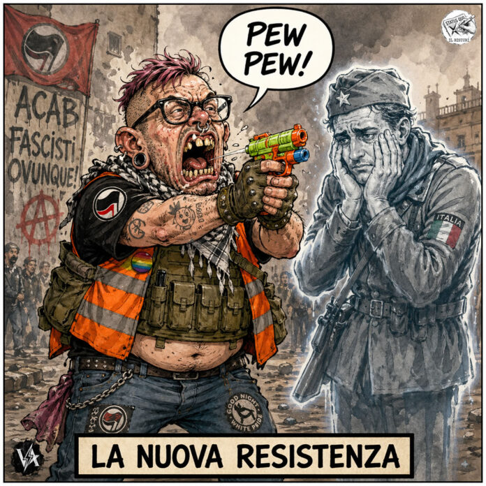 cortei del 25 Aprile - Satira su Manifestanti urbani