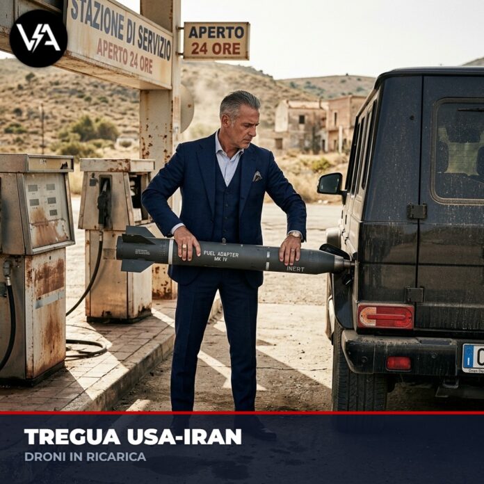 Tregua USA Iran Hormuz - Diplomatico che fa il pieno al missile