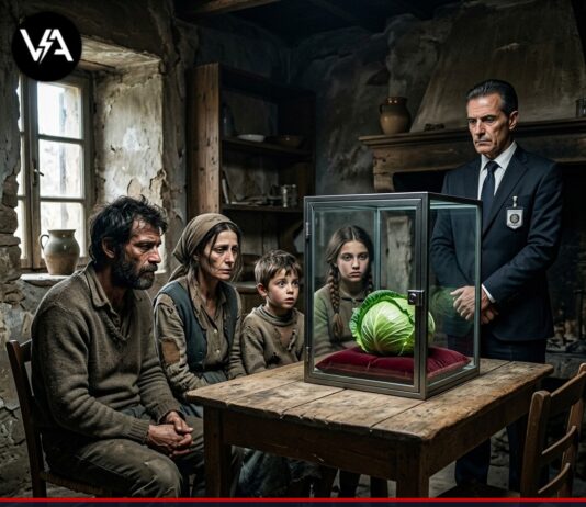 un incredibile carrello della spesa in rialzo: i prodotti freschi sono un lusso carrello spesa rialzo freschi mostrato con un cavolo in cassaforte di lusso