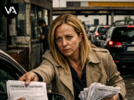 infallibile governo meloni: i sondaggi in calo curati coi condoni governo meloni sondaggi calo in una rappresentazione cruda e satirica.