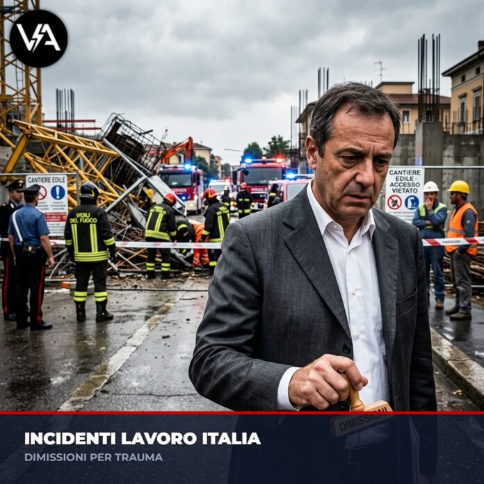Incidenti Lavoro Tre Decessi: timbro dimissioni.