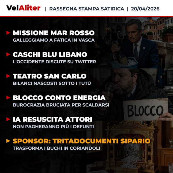 Copertina Rassegna Stampa Satirica VelAliter del 20/04