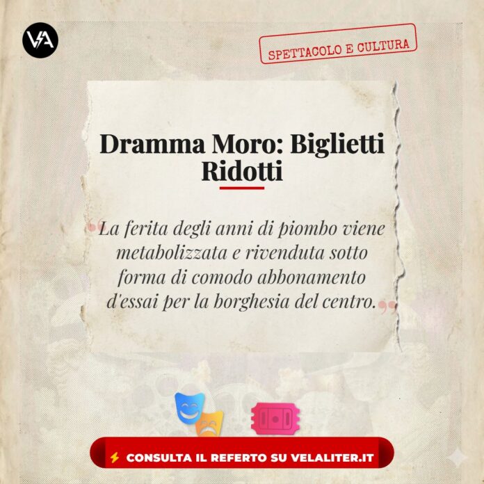 Aldo Moro una tragica smorfia sul palcoscenico del teatro romano