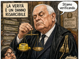 nordio querela ranucci per notizia non verificata: il ministro della giustizia usa la giustizia vignetta satirica - nordio querela ranucci per notizia non verificata sul ranch minetti