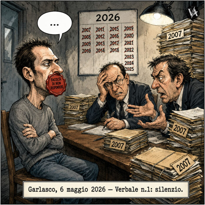 facoltà di non rispondere Garlasco - Satira su Andrea Sempio