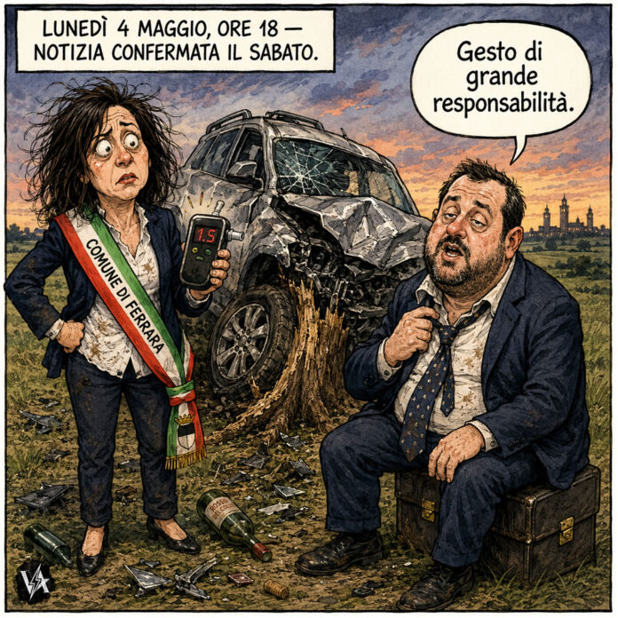assessora ubriaca Ferrara - Satira su Francesca Savini e Alan Fabbri