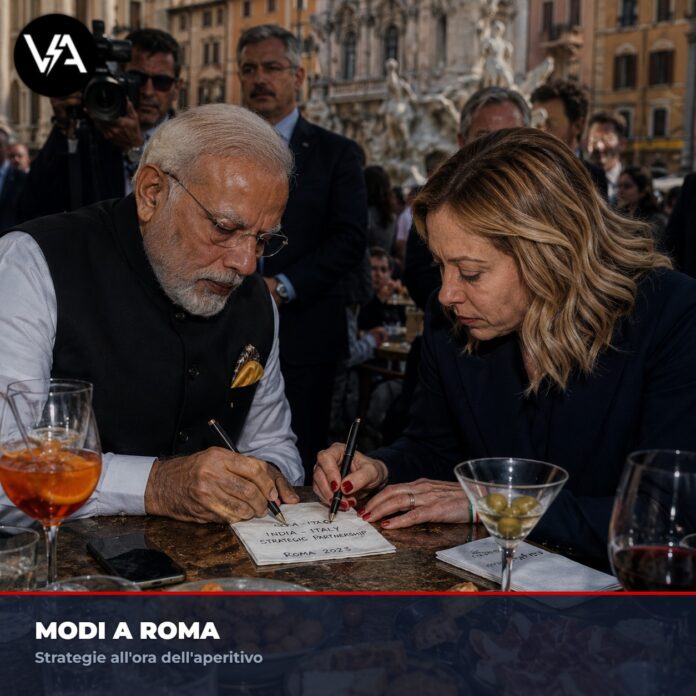 Narendra Modi a Roma: il vertice diplomatico all'aperitivo