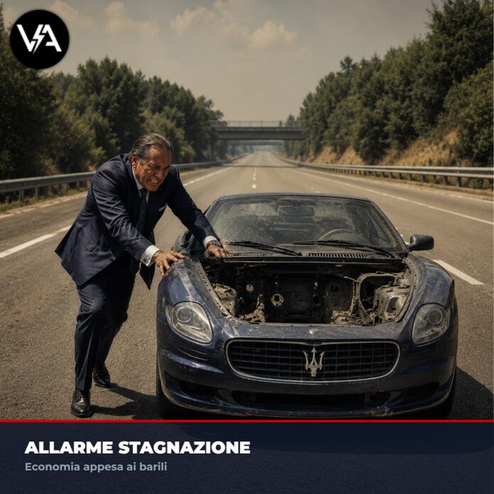 Confindustria Stagnazione: l'economia trainata a fatica senza carburante.