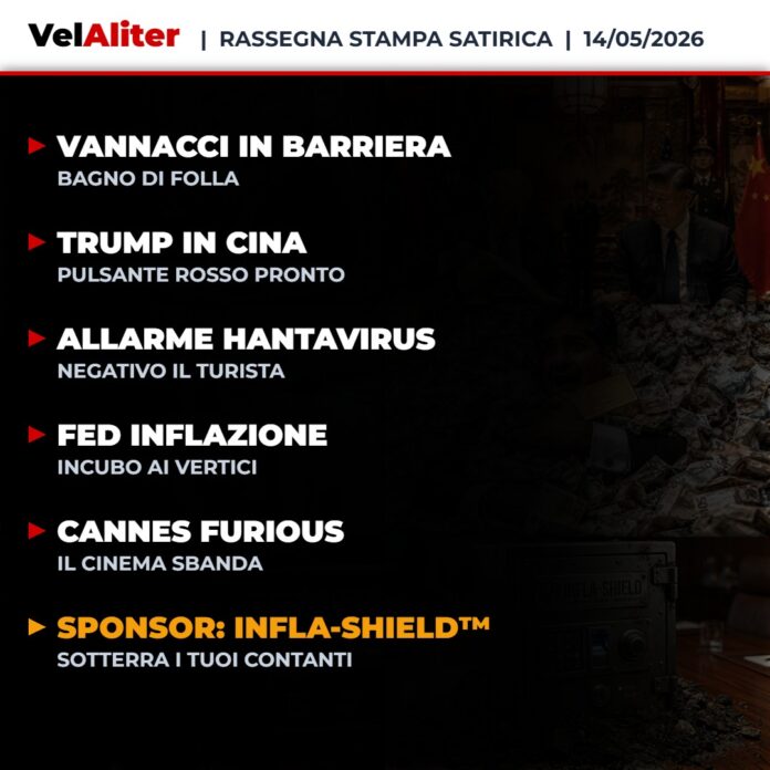 Copertina Rassegna Stampa Satirica VelAliter del 18/05